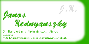 janos mednyanszky business card